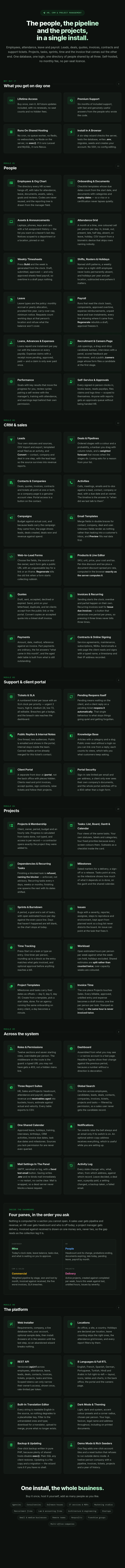 Nexus - HR, CRM & Project Management Features